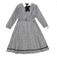 レピピアルマリオ⭐グレー チェック柄 ワンピース