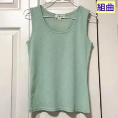オンワード　組曲　タンクトップ ミントグリーンのサムネイル