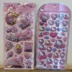 大人気❣️コットンパフィーシール　キラキラカプセルシール　キティ　マイメロ　可愛い