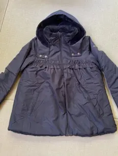 べべ　ネイビー中綿コート フード付き