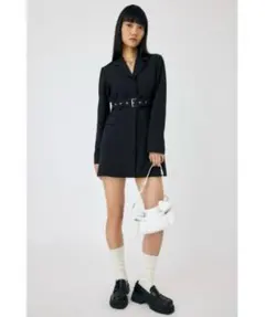 moussy BLAZERワンピース ミニ丈 ブラックのサムネイル