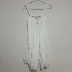 GUESS LOS ANGELES ホワイトキャミワンピース レース付き