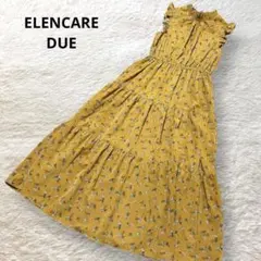 ELENCARE DUE 花柄 ロングワンピース Aライン ティアード フリル
