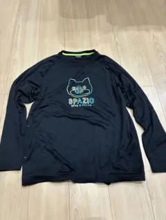 Spazio 黒 シャツ 裏起毛　サイズ0 猫デザイン