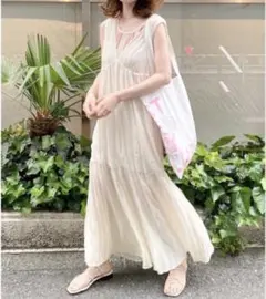 maison celon】lace flare long dress - メルカリ