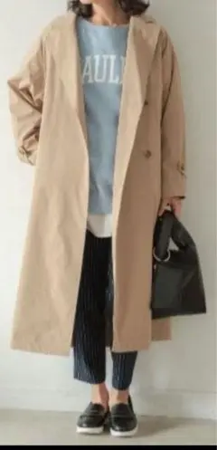 LEPSIM　レプシィム　ロングテーラードコート　ベージュ