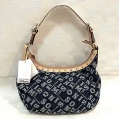 MISSONI★スタッズ付き★ロゴ柄デニムショルダーバック☆新品・未使用のサムネイル