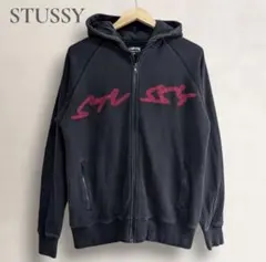 超希少00s old stussy ブラック フード付きパーカー