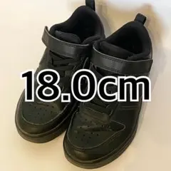 18.0cm Nike ブラック スニーカー ベルクロ