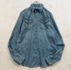 希少✨ラルフローレン ヴィンテージ加工 ウエスタン デニム シャツ 金 