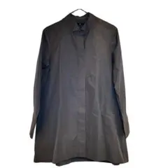 ユニクロ スーピマコットン ロングシャツ 長袖 オリーブ M 新品タグ付き