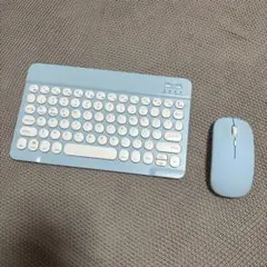 水色 ワイヤレスキーボードとマウスセット