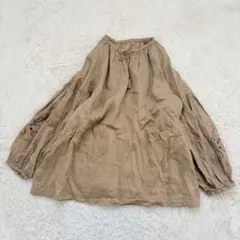 TOUJOURS トゥジュー カシュクールブラウス コットンボイル ベージュ
