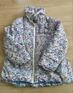 花柄ダウンジャケット フード付き