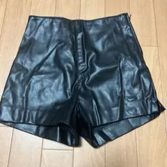 H&M レザーパンツ ショートパンツ