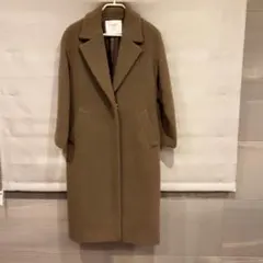 極美品 ブラウン チェスターコート イタリア製ファブリック カシミヤ混のサムネイル