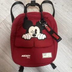 ザラ　ZARA Disney ミッキー リュック レッド