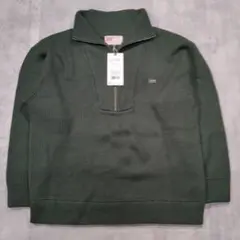 【未使用】Lee ハーフジップセーター L　グリーン