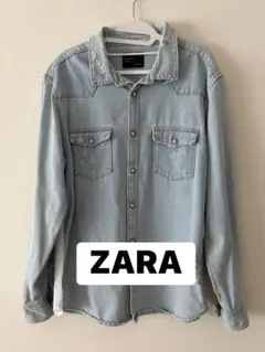 ZARA ダメージデニムジャケット　サイズXL