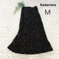 ラダリスタ M マーメイドスカート 黒 アニマル柄 総ゴム ロング丈