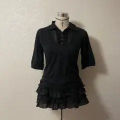 ポロシャツ　ブラウス　ダークコケット　韓国　ウィッシュコア　フェアリーグランジ