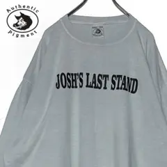 USA古着 ピグメント ロングTシャツ グレー系 XL バックプリント ロンt