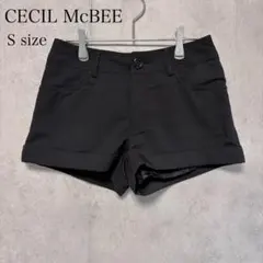 CECIL McBEE ショートパンツ S ブラック 美脚 シンプル ギャル系のサムネイル