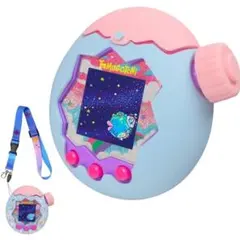 たまごっちパラダイス シリコンカバー ブルー保護ケース 分離型　ストラップ付