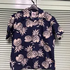DUKE KAHANAMOKU アロハシャツ パイナップル柄 ネイビー Mのサムネイル