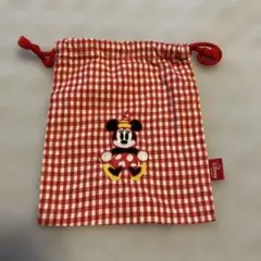 Disney Store ミニーマウス 巾着袋 レッド ギンガムチェックのサムネイル