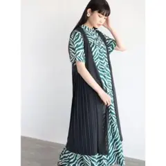 ヤマダヤ　RADIATE サイドプリーツニットロングジレ