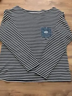 Lee リー　ストライプ 長袖Tシャツ デニムポケット