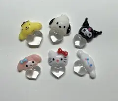 クリアハート キティ シナモン クロミ ネイルパーツ ネイパ