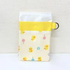 【人気】ラミネート生地☆ナースポケット☆オーガナイザー⭐︎ひよこ♪黄色