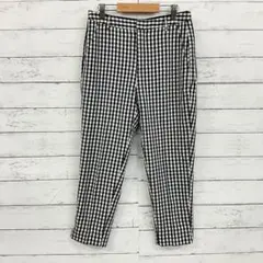 GU ギンガムチェックパンツ S レディース春夏伸縮性 美脚 オフィス 普段使い