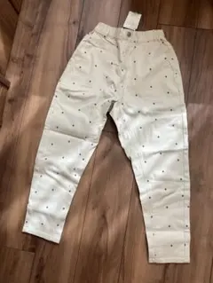 新品◆ブランシェス　ガーデナーテーパードパンツ　白　150