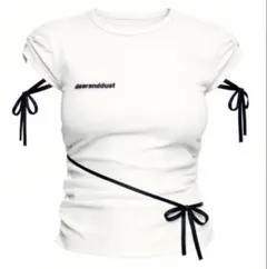 dearanddust Side Ribbon Muse Tee White - メルカリ