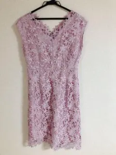 MERCURYDUO  総レースワンピース　ピンク