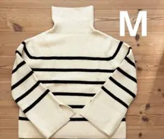 ハイネック リブ 黒