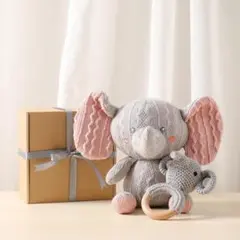 ✨2個セット✨ おもちゃ 象さん ラトル ベル入れ 脳力 出産祝い ガラガラ 脳