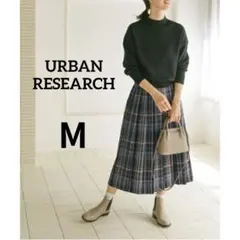 URBAN RESEARCH チェックプリーツスカート M　グレー×ブルーのサムネイル