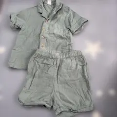 H&M ベビー　セットアップ　グリーン ショートパンツセット 80cm 90cm