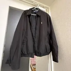 Polo Ralph Lauren ブラック ナイロンジャケット チェック裏地