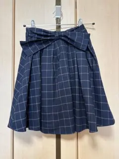 OLIVE des OLIVE チェックスカート フロントリボン 裏地付きのサムネイル
