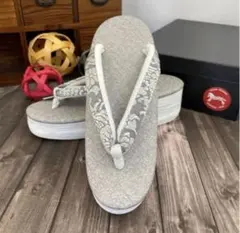 ☆2505✨菱屋謹製 博多織コラボ♪カフェ草履「カレンブロッソ」Sサイズ 新品