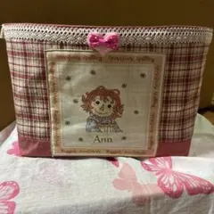 カントリー雑貨　布バスケット　ハンドメイド