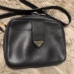 イヴサンローラン ショルダーバッグ カサンドラロゴ オールレザー ブラック