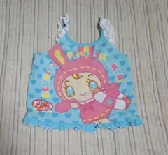 平成レトロ　メゾピアノ　うさぎちゃん　ジャンバースカート90cm メゾピアノ 平成 レトロ デニムジャンパースカート 100cm うさぎ くま
