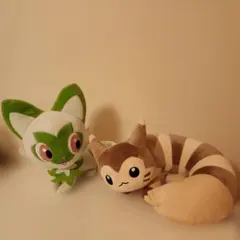 ポケットモンスター　もふぐっと　しっぽみてみて！ぬいぐるみ　オオタチ　ニャオハ
