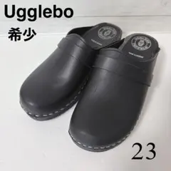 UGG レザー サボ クロッグサンダル ボア ブラック - メルカリ